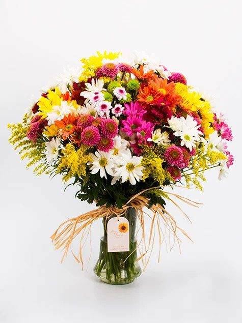 Flores do Campo no Vaso de Vidro