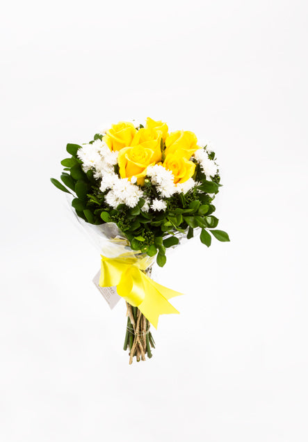 Buque com 6 Rosas Amarelas