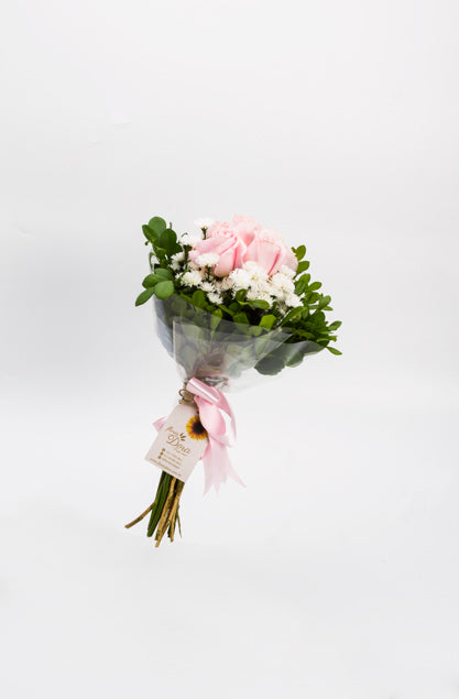 Buque com 6 Rosas cor de Rosa