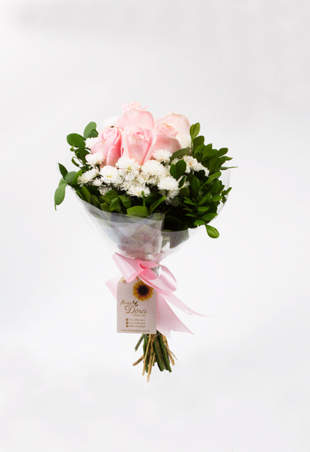 Buque com 6 Rosas cor de Rosa