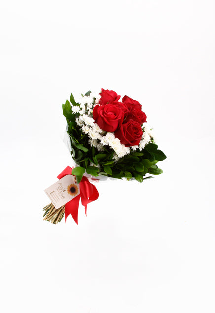 Buque com 6 Rosas Vermelhas