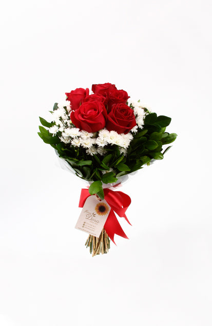 Buque com 6 Rosas Vermelhas