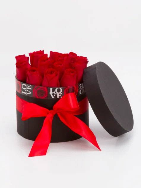 Rosas no Cachepô Preto