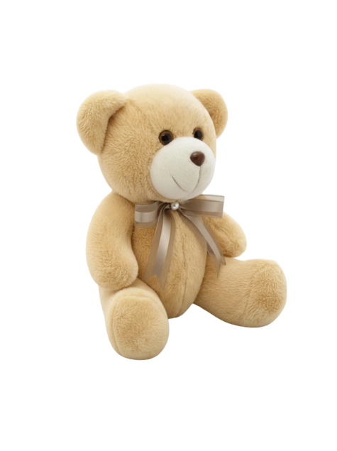 Urso De Pelúcia Articulado Com Laço 20cm